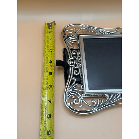 Ornate Silver Metal Scroll Picture Frame – 9x7" Vintage-Inspired - Picture 4 of 4